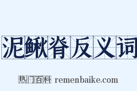 泥鳅脊反义词是什么意思的图片